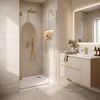 Receveur de douche acrylique Rea Belmond White 80x80 Brush Gold