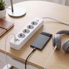 Prelungitor Multipriză 4 prize + 2x USB-A + USB-C JNH021-4A White