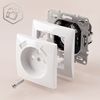 Single grounded socket with frame + 2x USB-A OSTE JNH003-G White