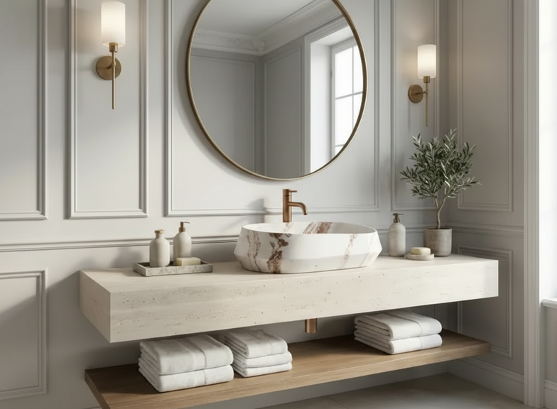 Creative design: what to use on bathroom walls instead of tiles?