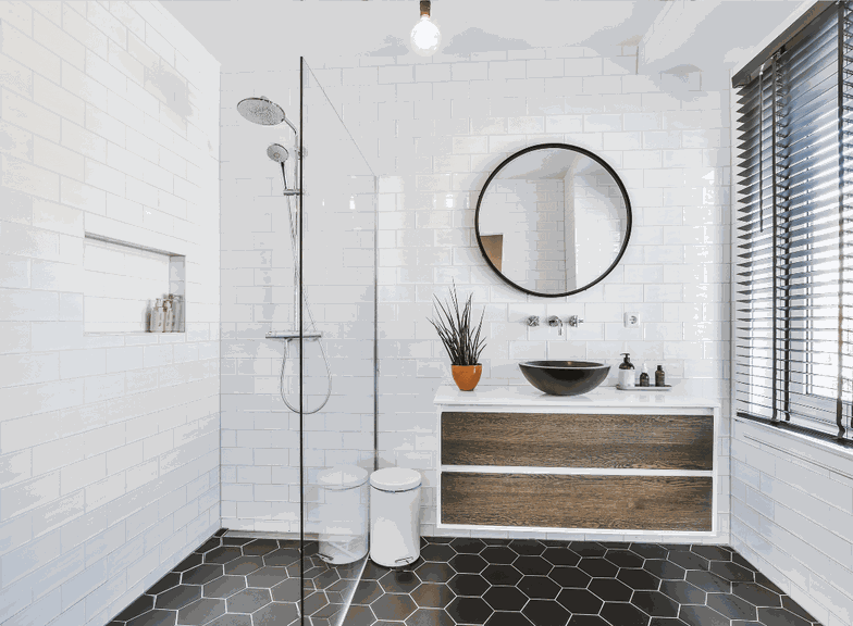 Casa de banho de estilo retro – estética rica, interior funcional!