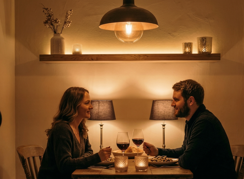 Światło, które zbliża: Praktyczne sposoby na intymny klimat w sypialni i salonie.