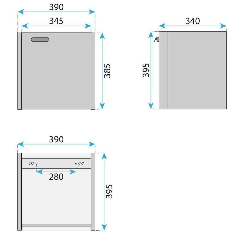 Ensemble de meubles de salle de bain Molly 40cm Beige meuble avec lavabo + miroir + étagère