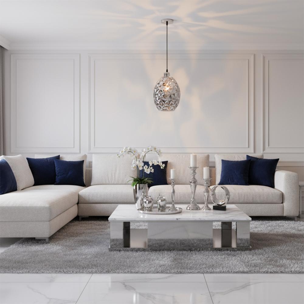 Hängelampe Glas Chrome APP564-1CP