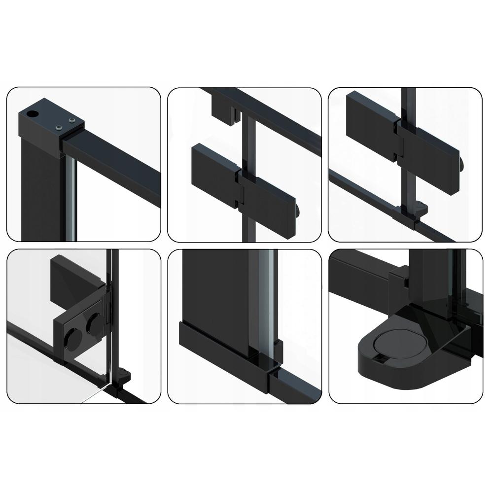 Tuš kabina Fargo 90x90 Crna mat