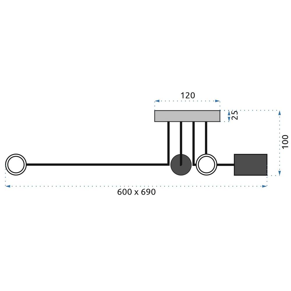 Decken/Wand-Lampe spider Agaro 4