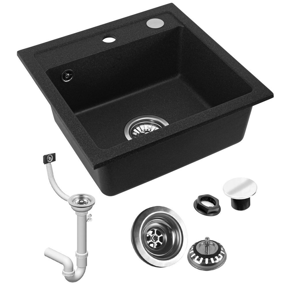 Lääne graniidist valamu must dots