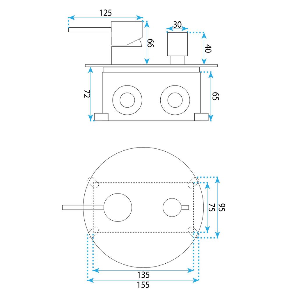 Kit de douche encastré Rea Lungo Stripe Nickel Brush + BOX