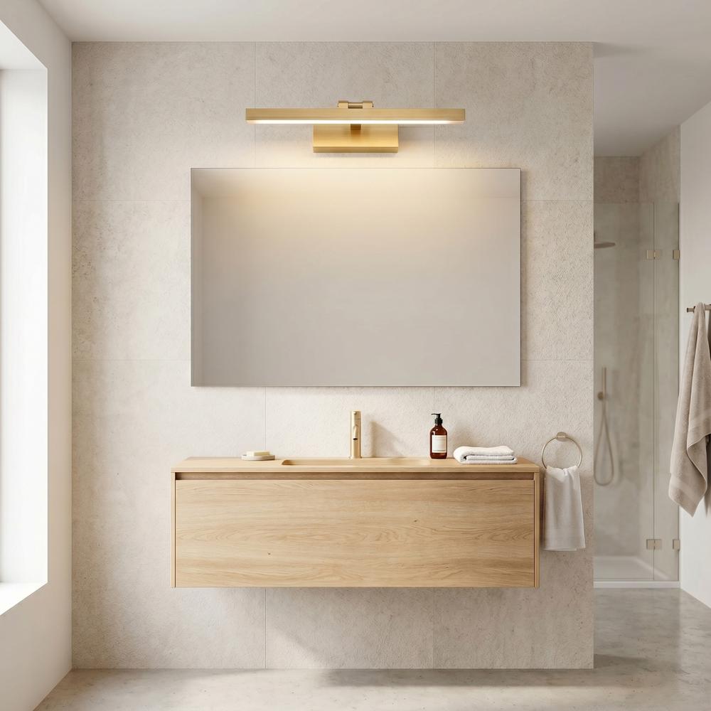 Vonios sieninis LED šviestuvas APP1863-1W 40cm BRUSH GOLD