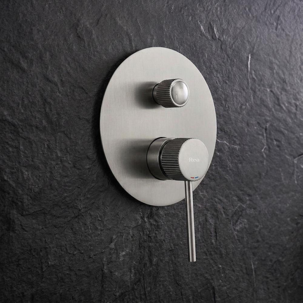 Душевой комплект Rea Lungo Stripe Nickel Brush + BOX