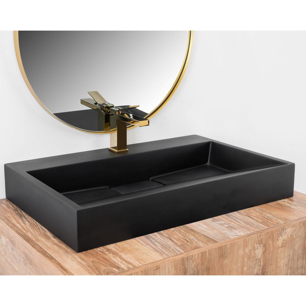 Konglomeratni umivaonik GOYA BLACK MAT 100CM