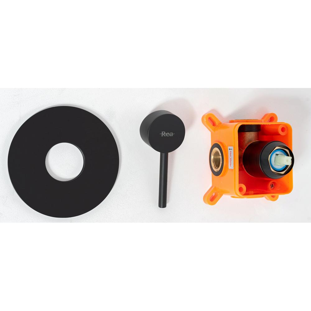 Rea Lugano paslēptas dušas komplekts melns +BOX