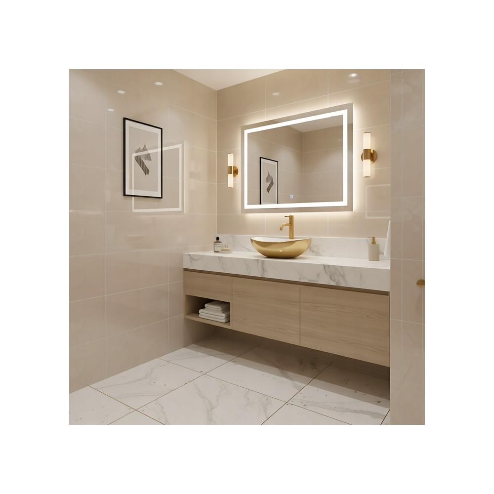 Umywalka nablatowa Basaro Sara Gold / White