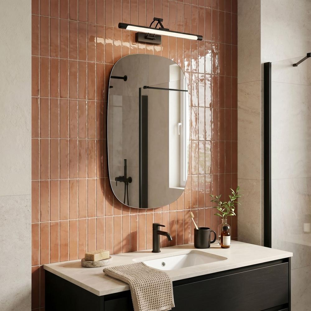 Vonios sieninis LED šviestuvas SWE025-1W 42cm Black