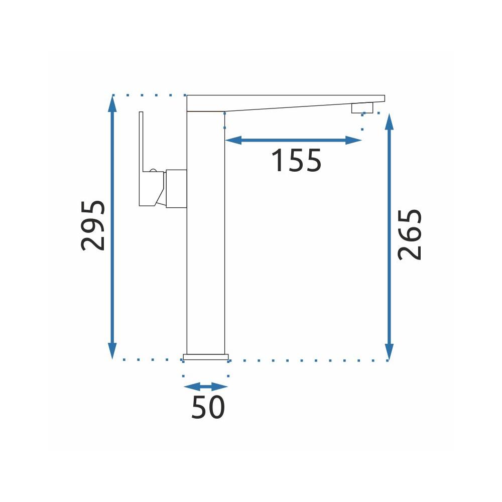 Torneira para lavatório alta REA LEVI dourada