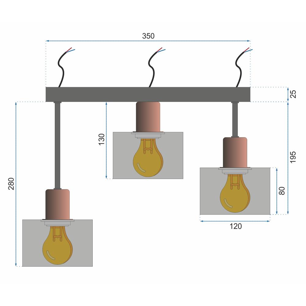 Deckenlampe CALI APP003-3CPR