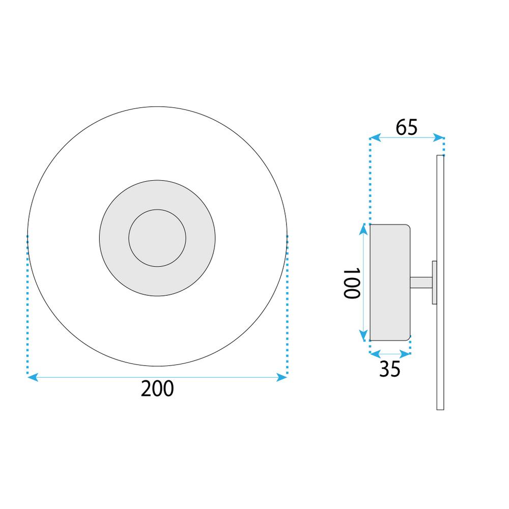 Wandlampe LED APP1795-W Brush Gold