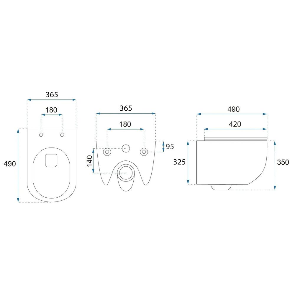 Misa WC podwieszana Rea Carlo Mini Tornado NF Złoto Biała