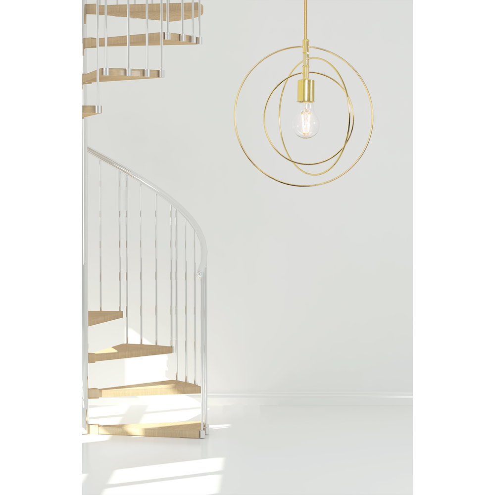 Hängelampe Ring Metall Gold APP286-1CP