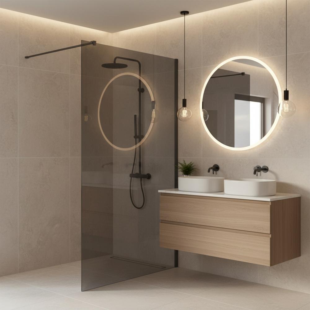 Kabina prysznicowa Walk-In Rea Flexi Grey / Tytan 80