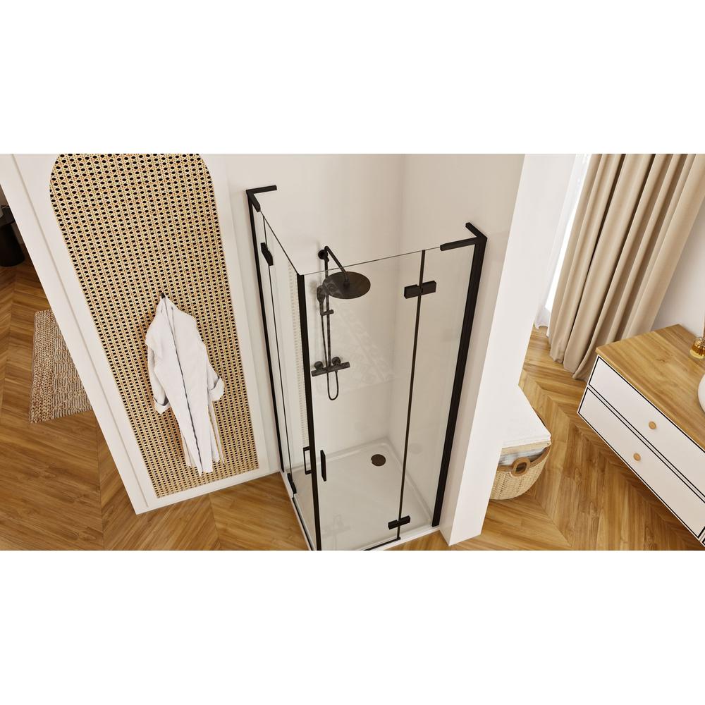 Duschkabine REA Hugo Double Black 100x100