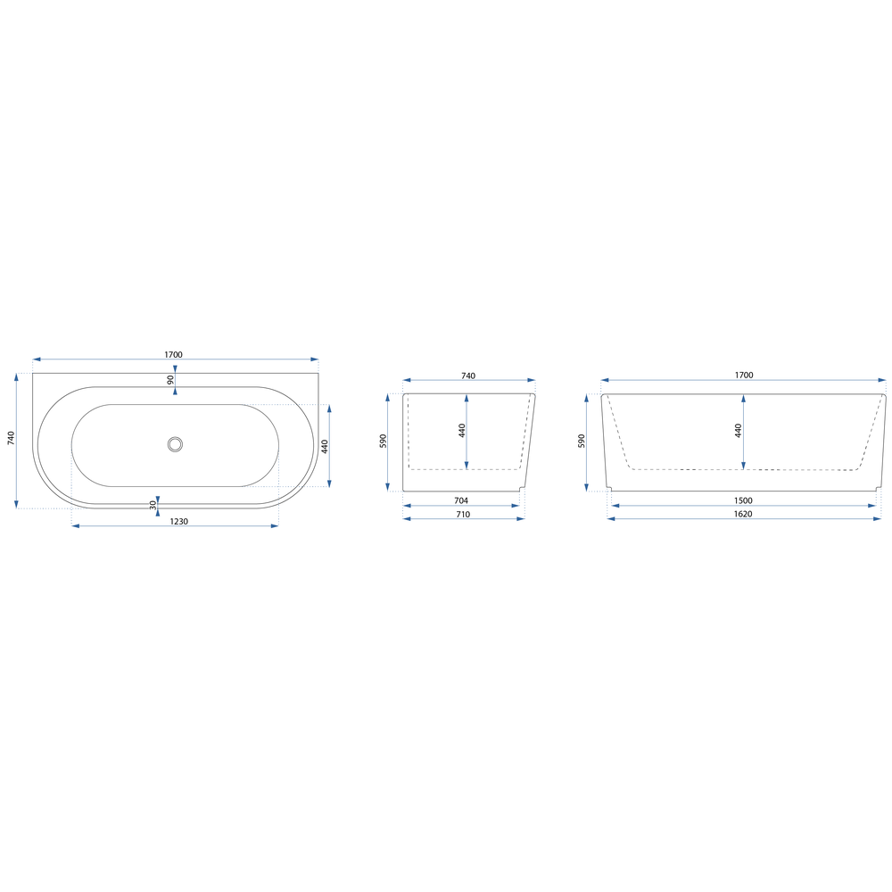 Fürdőkád  CORSO 170cm