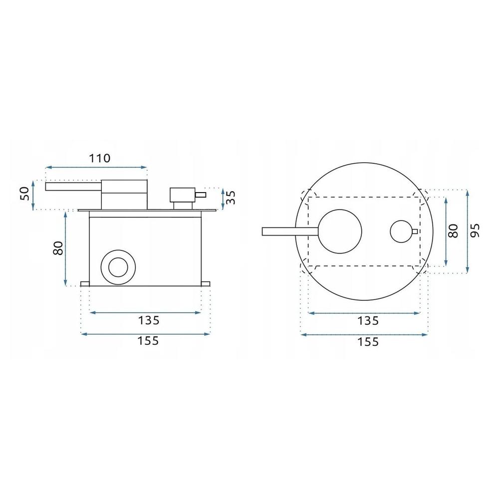 Podomietková sprchová súprava Rea Foss Clif Brush Gold + BOX