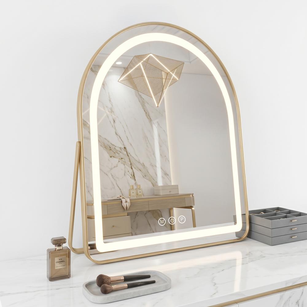 Lustro LED GLAM L.Gold 40x45cm