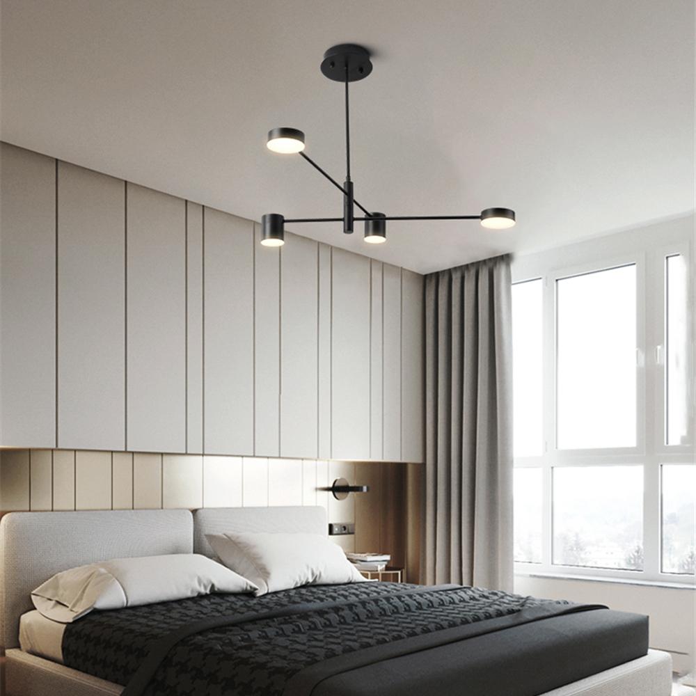 Deckenlampe 4-Arm APP596-4C Black +REMOTE