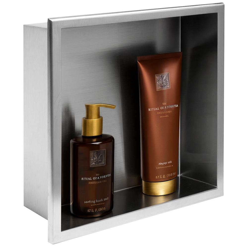 bathroom shelf 30x30 steel brush