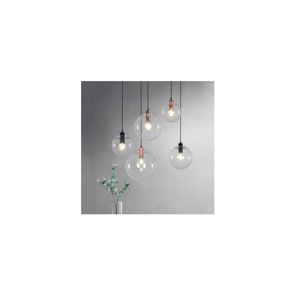 Hängelampe Glas Lassi Black 20+25+30 cm