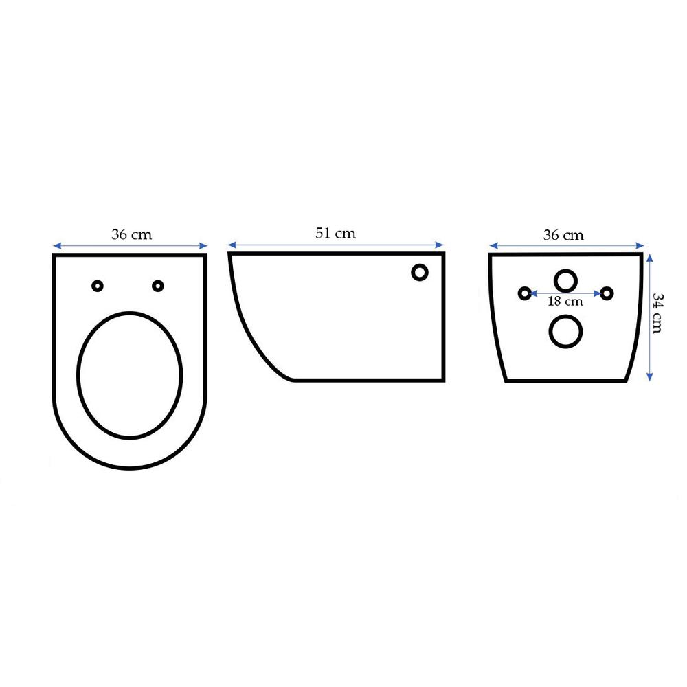 Toilet bowl Rea Tito Rimless