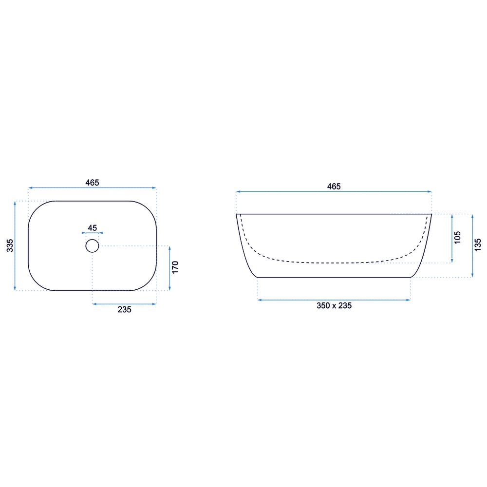 Umywalka nablatowa Rea Belinda Black Mat
