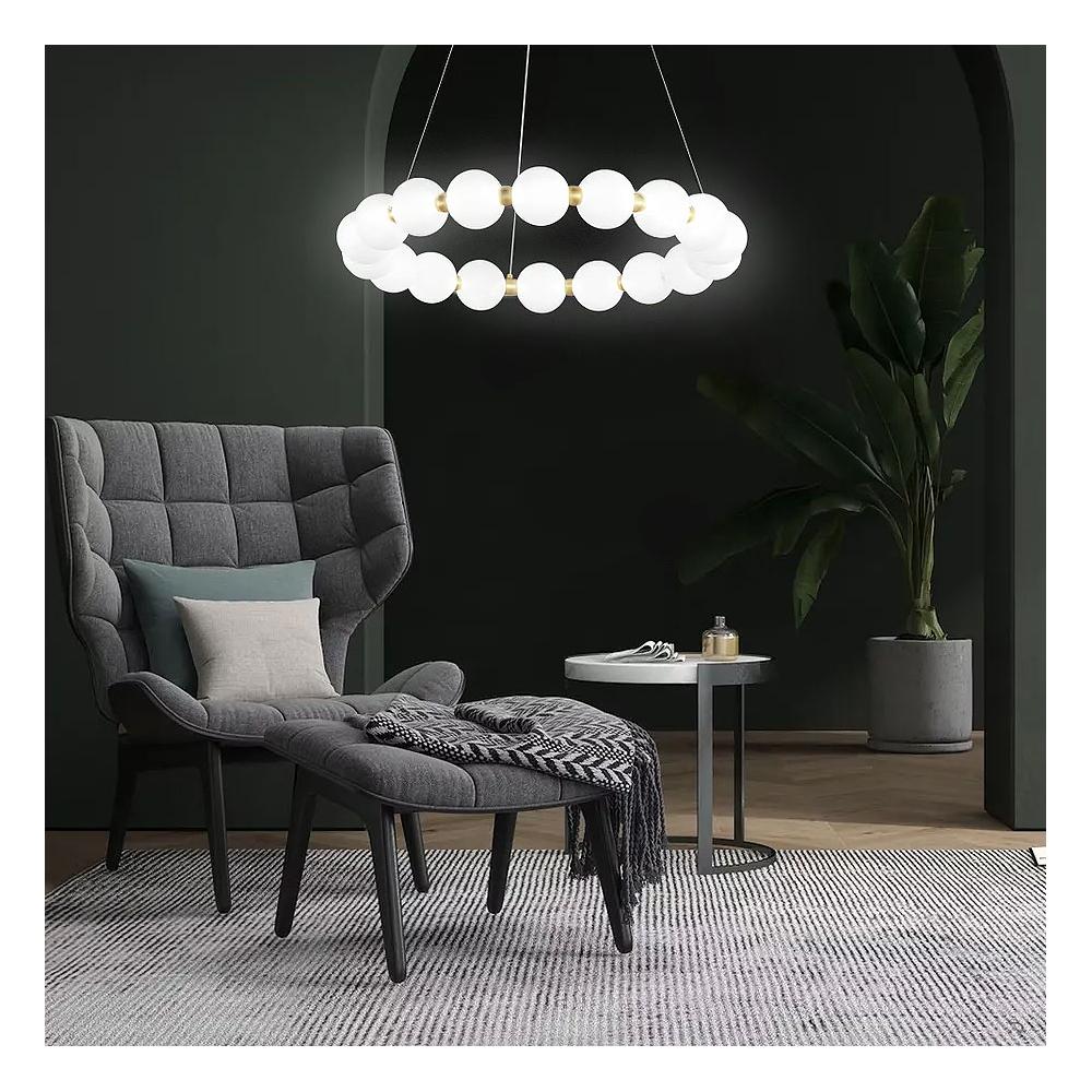 LAMPA WISZĄCA LED G025-CP Jasne złoto