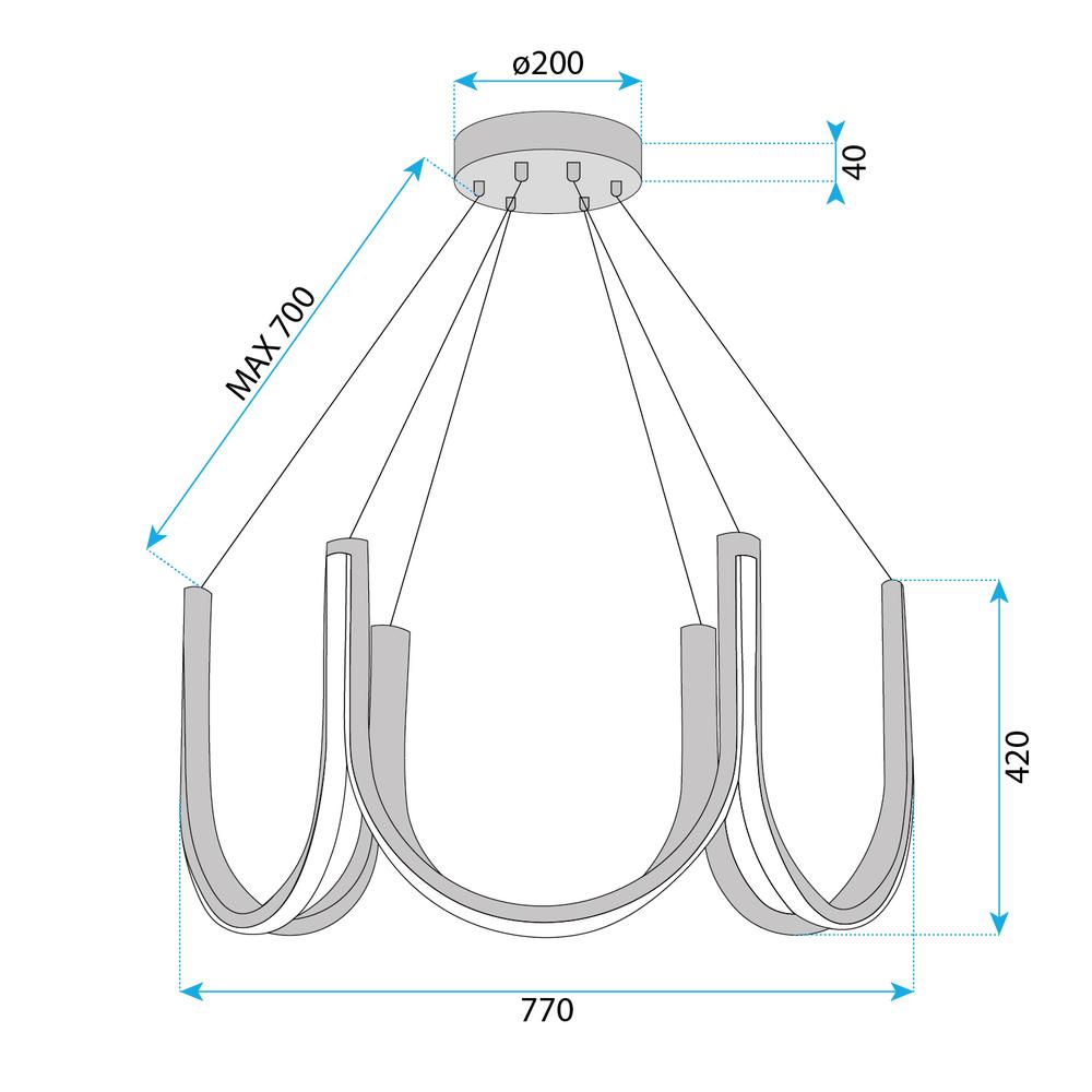 LED-Hängeleuchte APP1749-CP Gold