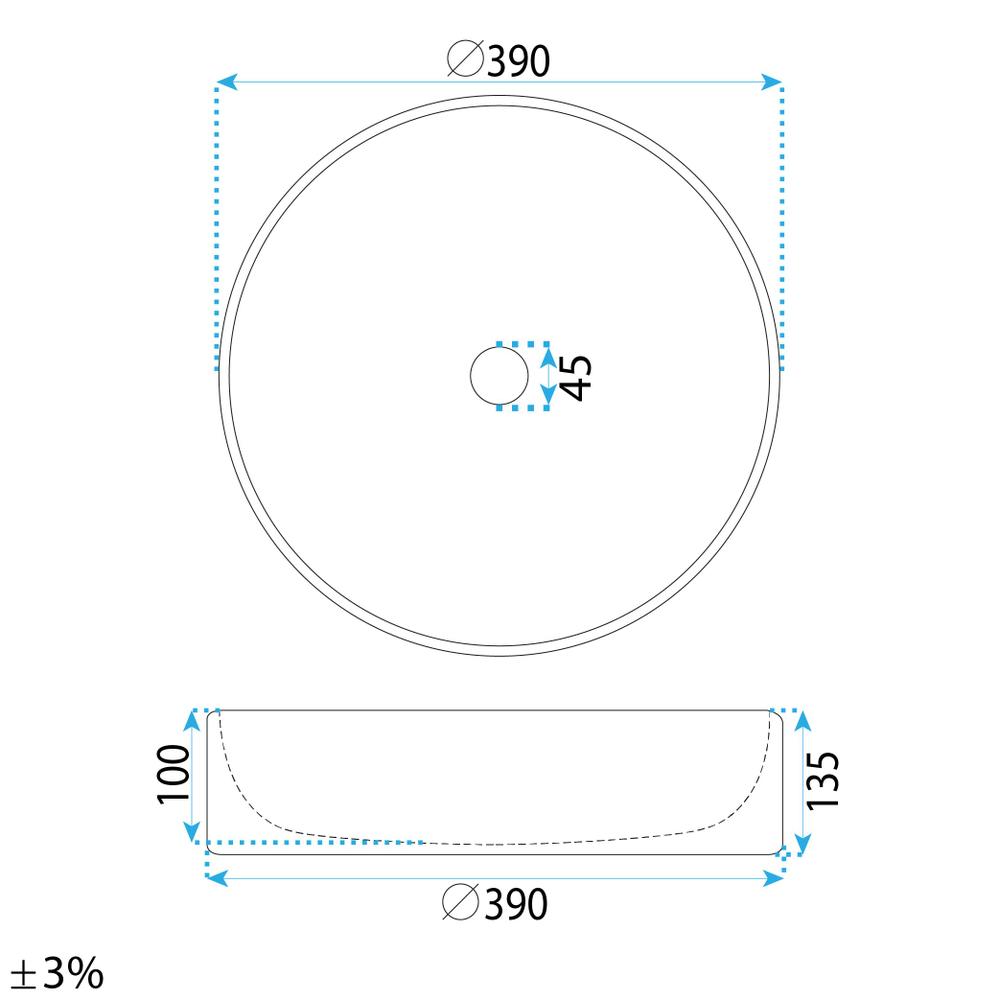 Νιπτήρας  Rea Destiny  (σύνθετη πέτρα)  39 εκ