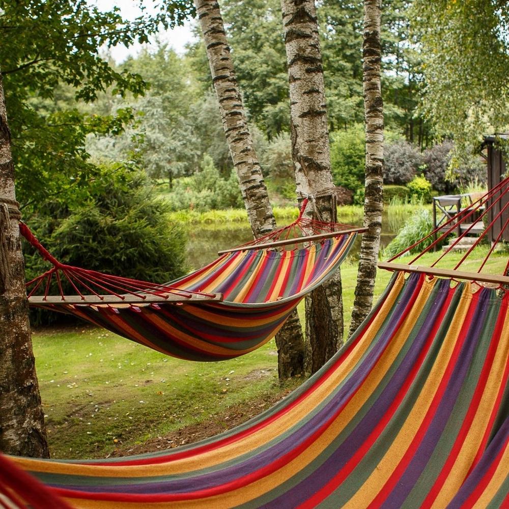 Hamak 1-osobowy z poprzeczką 80cm 480144B RED