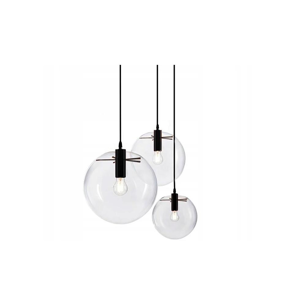 Hängelampe Glas Lassi Black 20+25+30 cm