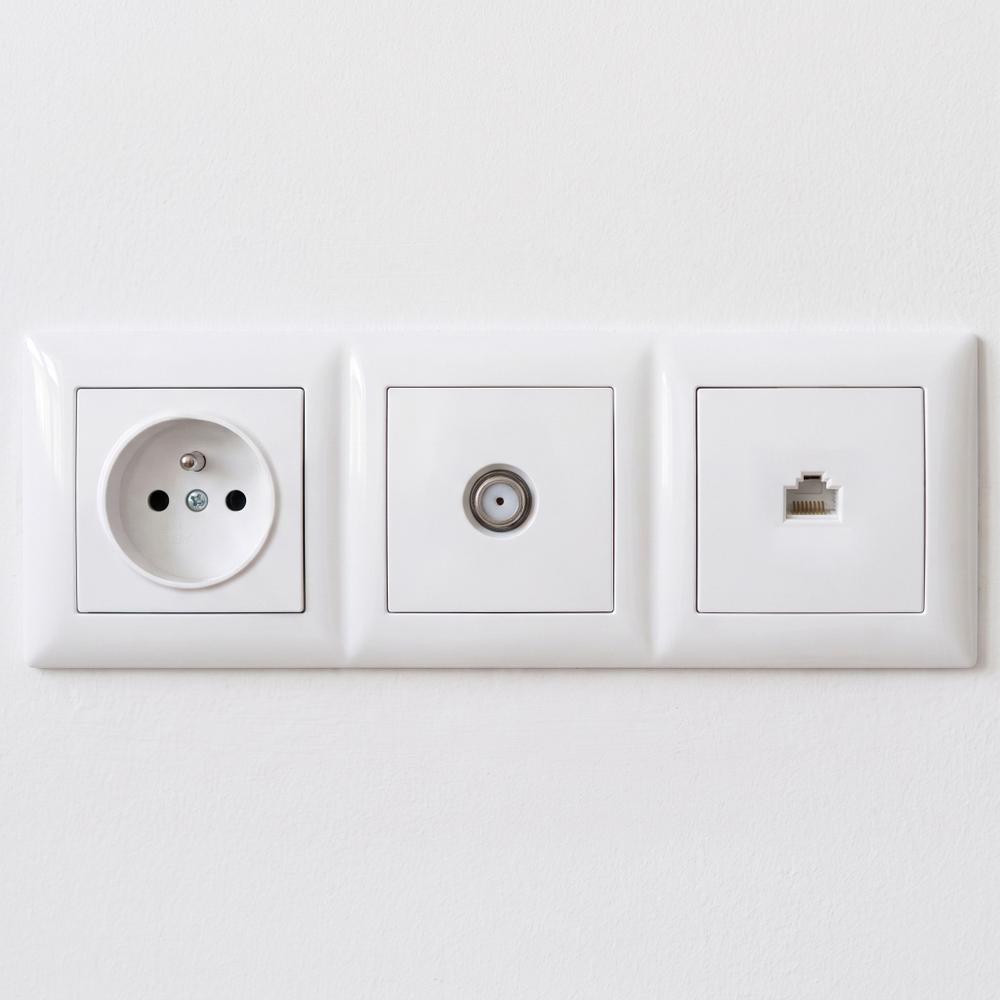 Gniazdo RJ45 z ramką OSTE JNH010-S Białe