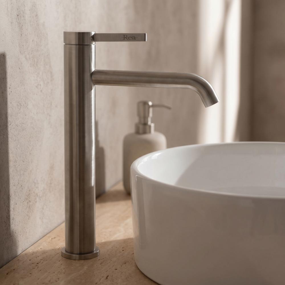 Bathroom faucet Rea Rivo Brush Nickel