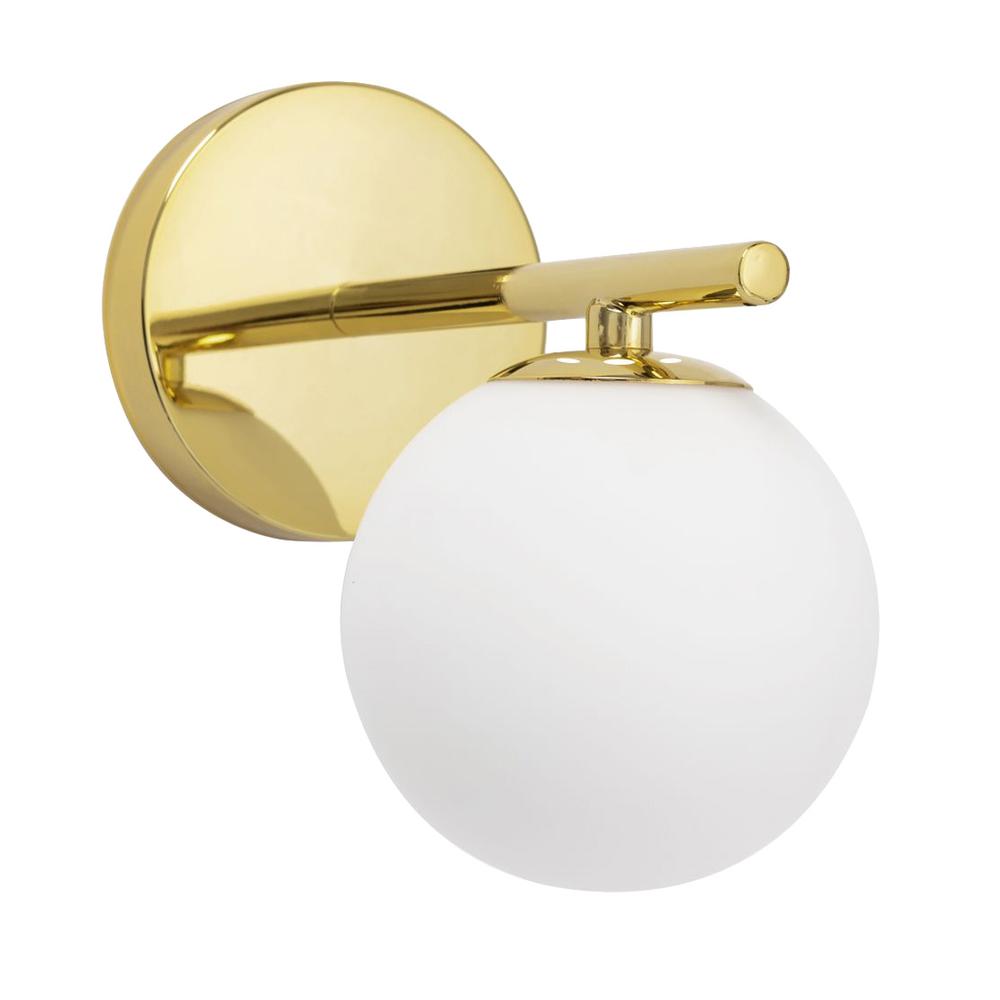 Lampa Ścienna Kinkiet Szklana Kula APP684-1W Złota