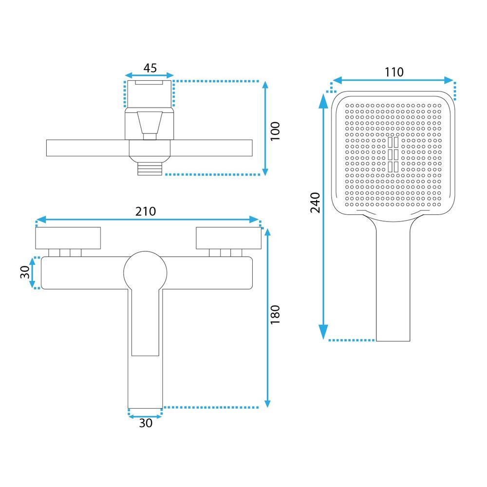 Koupelnová baterie REA ARGUS GOLD