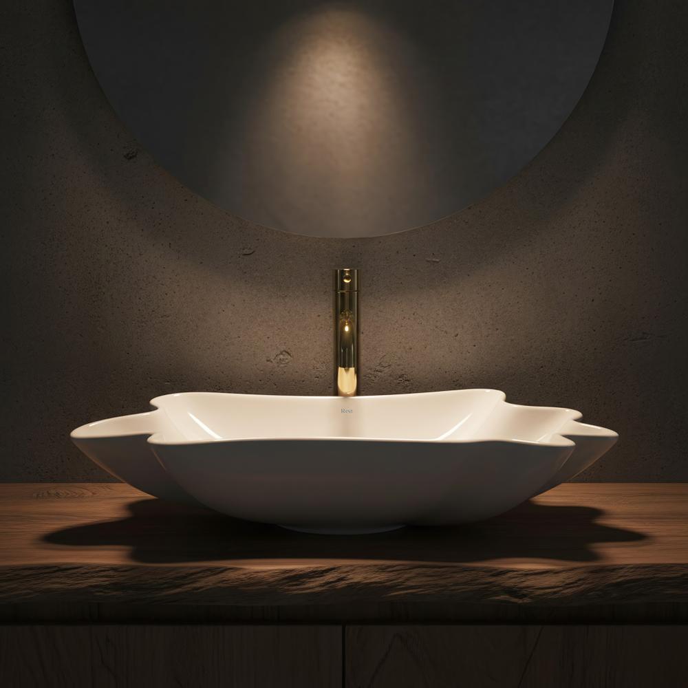 Умивальник на стільницю REA Infinity + Донний клапан  Click-Clack