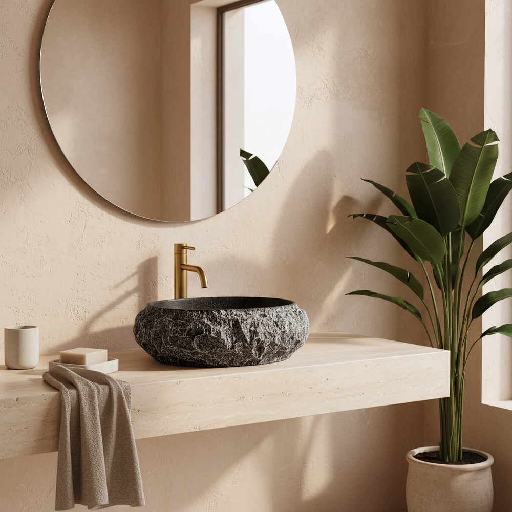 Countertop Basin Rea Mika Gabro Black