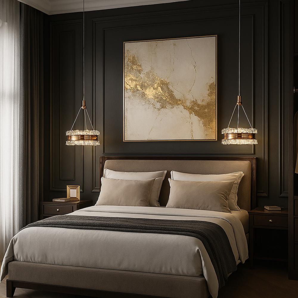 Kristall-Hängelampe LED LHJ099-CP GOLD