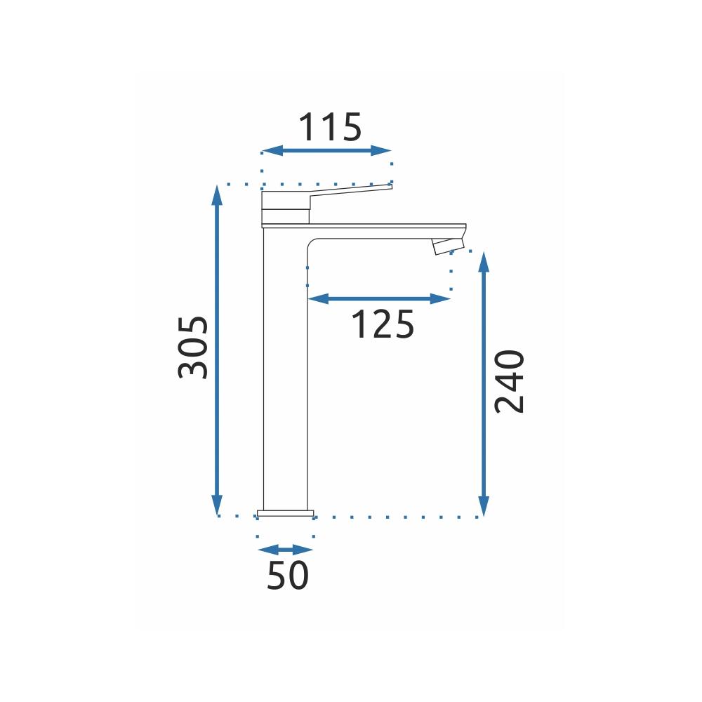 Bateria Umywalkowa REA VIRAL Złota Wysoka