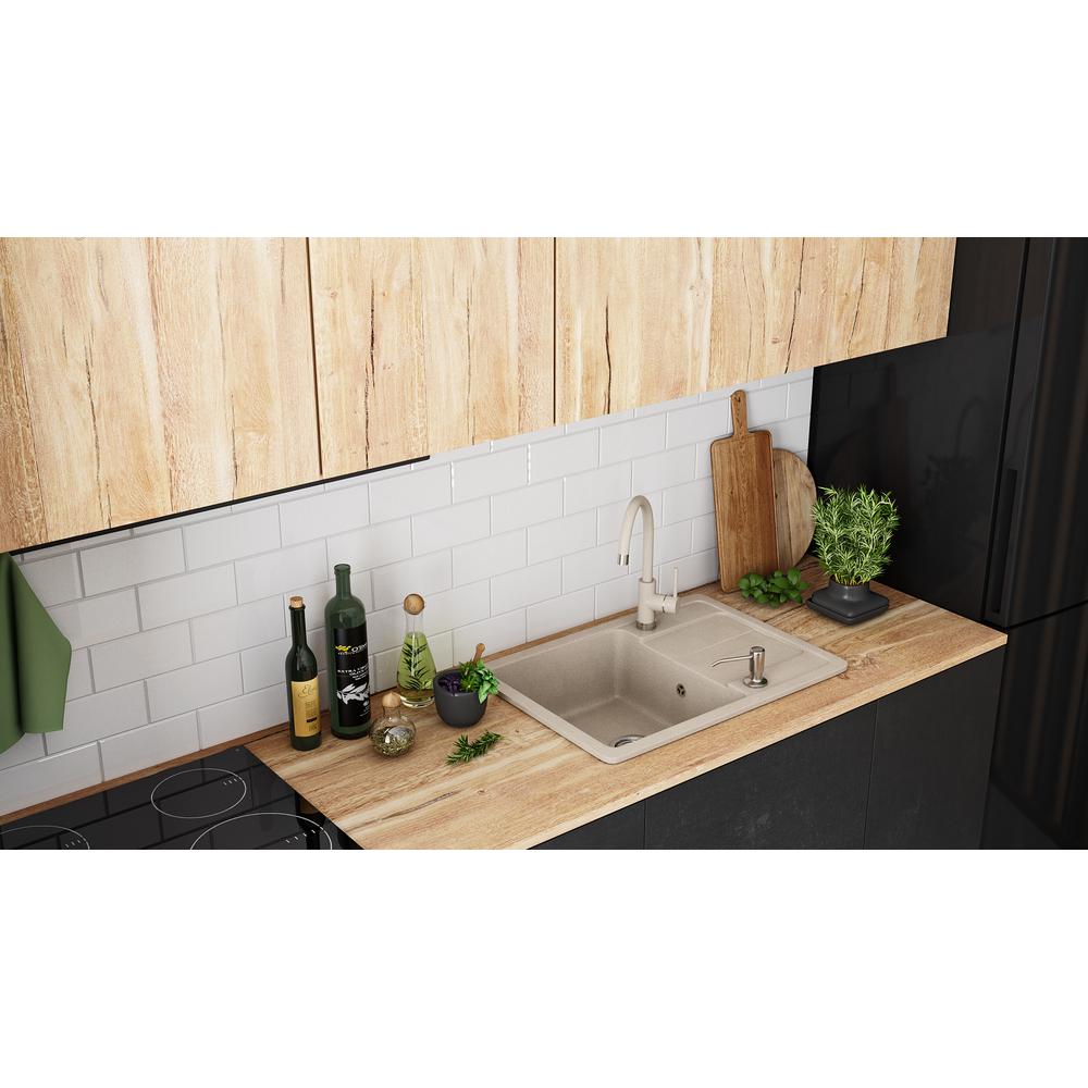 Granito kriauklė Nils Smėlio spalvos 5in1