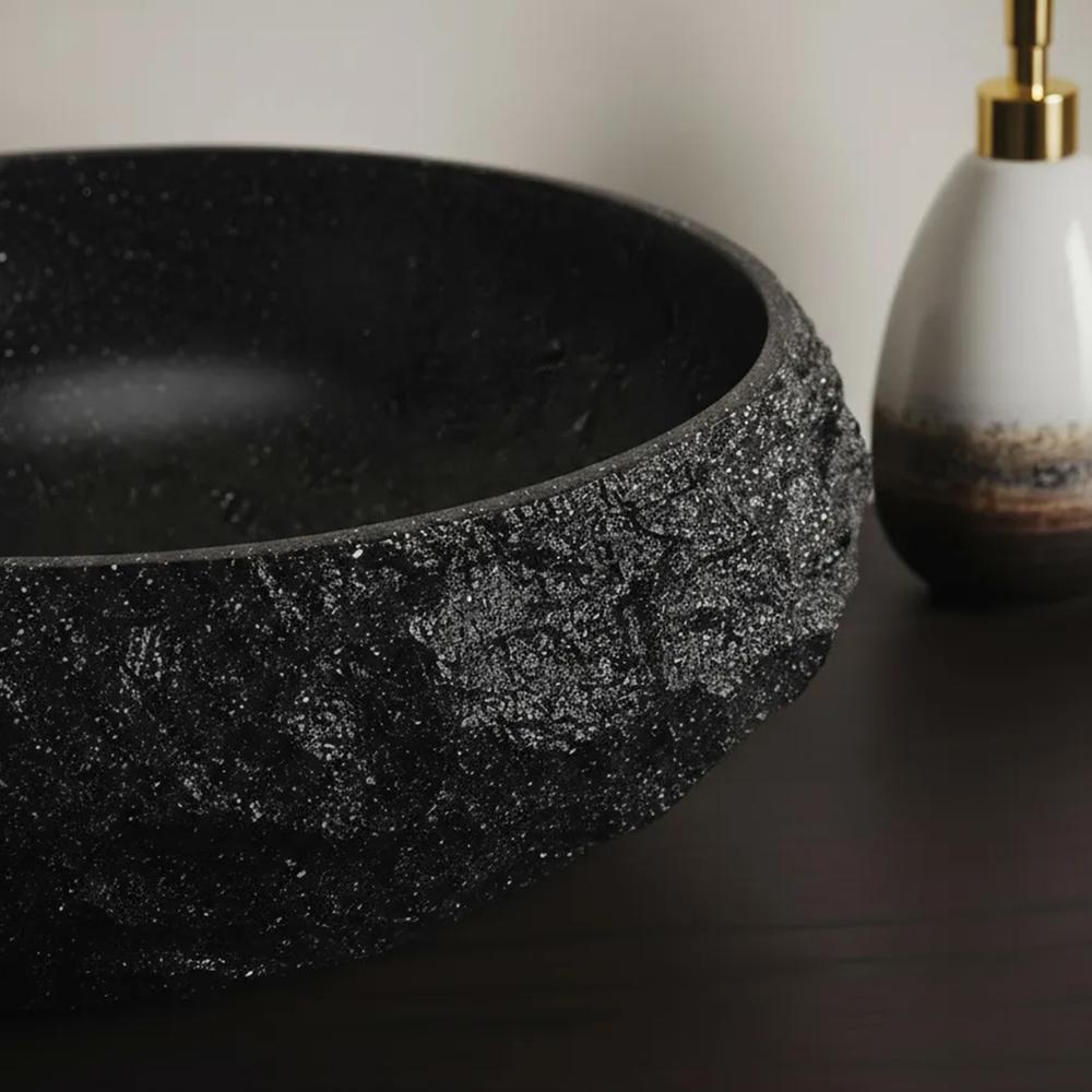 Aufsatzwaschbecken Rea Mika Black