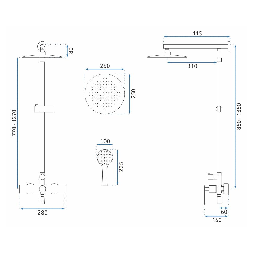 Duschset REA ALDI Chrome