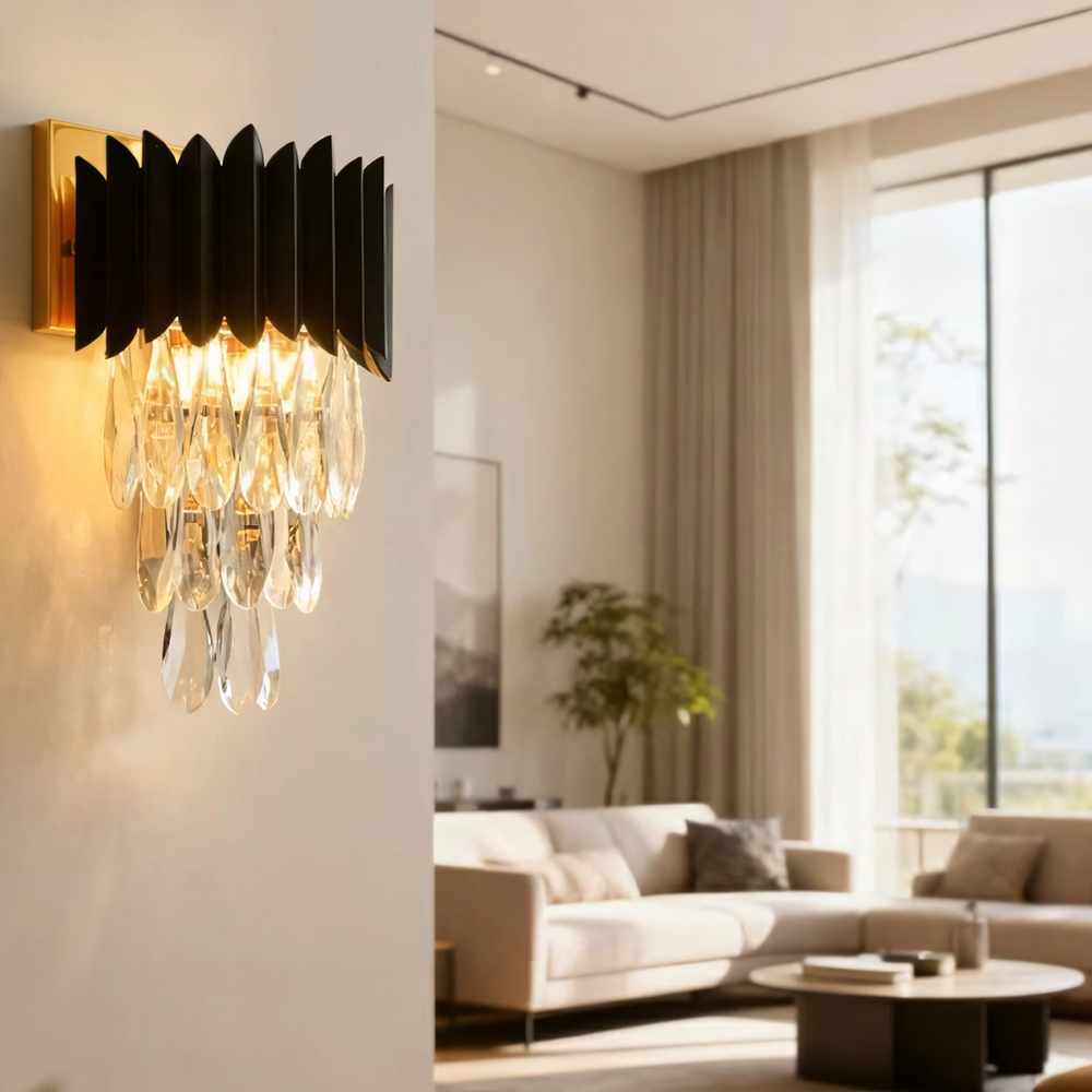 KINKIET ŚCIENNY APP1658-1W Czarny